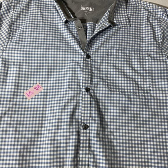 Chef Works Urban Collection Gingham Button-Up Shirt XL Blue/White Checked Long S - Picture 7 of 7